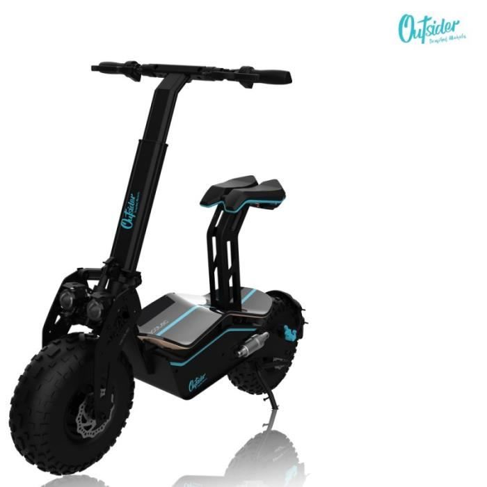 Trottinette patinette scooter électrique homologuée route pneus cross tout  terrain 1600 watts - Cdiscount Auto