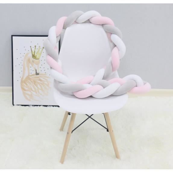HOMDO Tour de Lit 3 Tissage /Épaissi 2m//3m//4m Coussin Serpent Coussin Tress/é Pare-chocs Velours Protection lit Bumper P/épini/ère 100/% Fait /à Main Doux et Souple pour Les Nouveau-N/és Lit Chambre D/écor