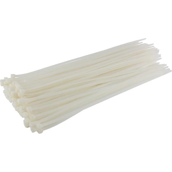500 Collier De Serrage Plastique - 250Mm X 4,8Mm, Riselant, Serflex Noir Avec Une Résistance À