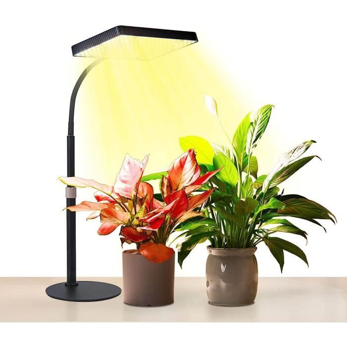 Lampe pour Plantes Interieur,315 LEDs Lampe LED Horticole, Chronométrage  AUTO - ON/OFF, 3 Heads Spectre Complet Lampe de Croissance pour Semis,  Succulentes, Orchidee
