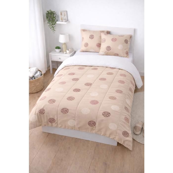 Couette légère Pois / Non tissé blanc - 1 ou 2 personnes 200 x 200 - MORTREUX