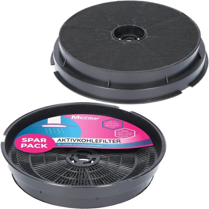 Point Filtre® - Lot de 2 Filtres à Charbon Actif pour Hotte Zanker CP5AX (B)