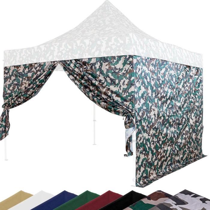 INSTENT PRO Panneau latéral avec fermeture à glissière, couleur camouflage, pour tonnelle 3x3m