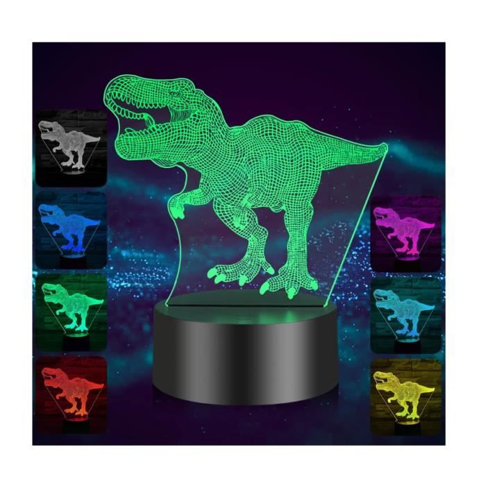 Veilleuse LED 3D Dinosaure, Lampe à Illusion Couleur Changeante avec Télécommande et Tactile pour Enfants, Décoration Maison | Leroy Merlin Veilleuse LED 3D Dinosaure, Lampe à Illusion Couleur Changeante avec Télécommande et Tactile pour Enfants, Décoration Maison | Leroy Merlin