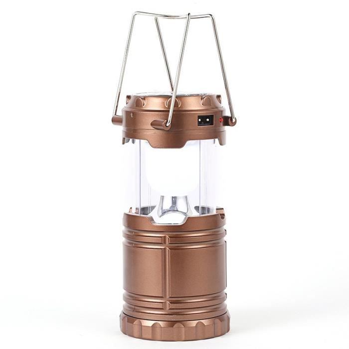Lanterne De Camping Lepwings Solaire Rechargeable 4400mAh - Lumière Dimmable 2 En 1