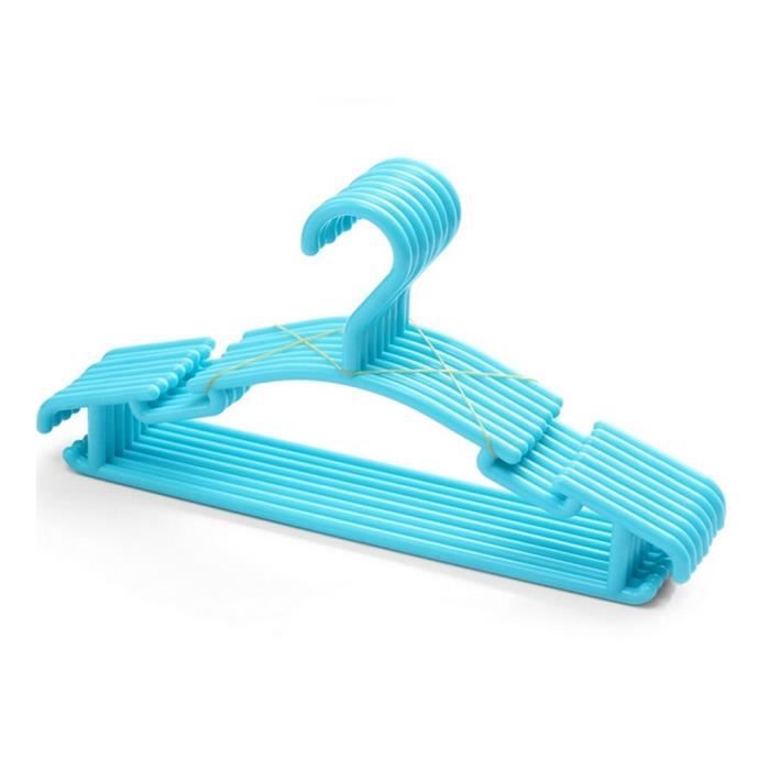 Bleu Lot De 30 Pcs Cintres En Plastique Crochet De Vetement Pour Bebe Ou Enfant Cdiscount Maison