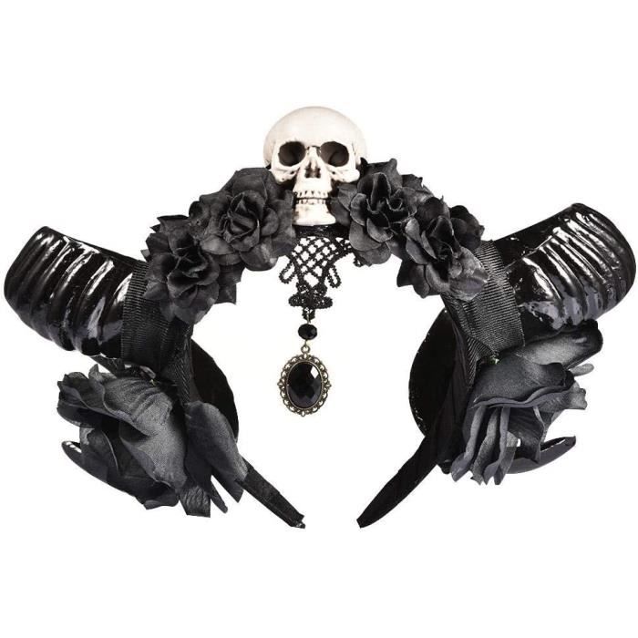 5 Bandeaux De Tête Halloween - Araignée, Chauve-souris, Sorcière, Cornes - Pour Déguisement Et Fête - 2