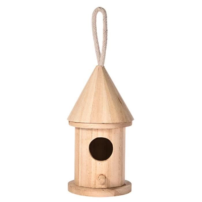 Lot De 4 Nichoirs à Oiseaux En Bois De Liège - Mini Cabanes Suspendues Pour Jardin Ou Balcon, 7x4x6.5 Cm