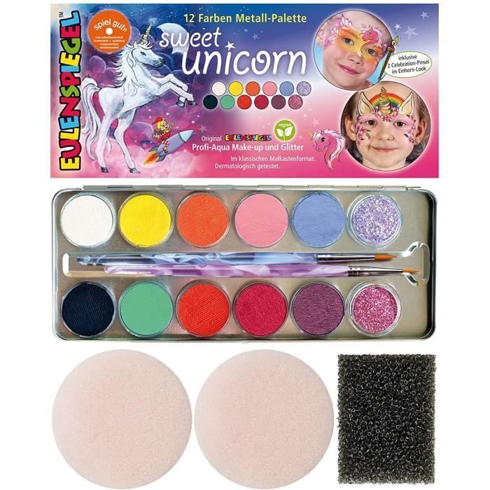 Metall Sweet Unicorn 212264 – Palette Vegan Licorne kit de Maquillage pour  Enfants Carnaval Unisexe-Adulte 10210104 Multicol[402] - Cdiscount Au  quotidien