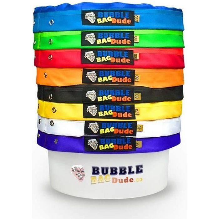 Culture hydroponique Bubblebagdude Bubble Sacs 5 Gallon 8 Lot de sacs – Herbal Ice Essence Extracteur Sac Kit – Livré av 185005