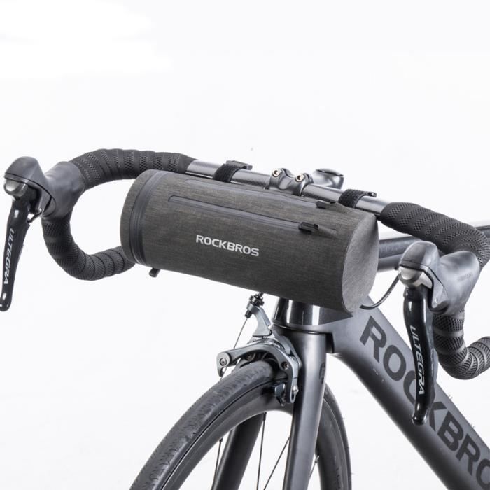 ROCKBROS Sacoche de Guidon de Vélo 2L100% Étanche Rigide avec Bandoulière de Sac Longeur de 24