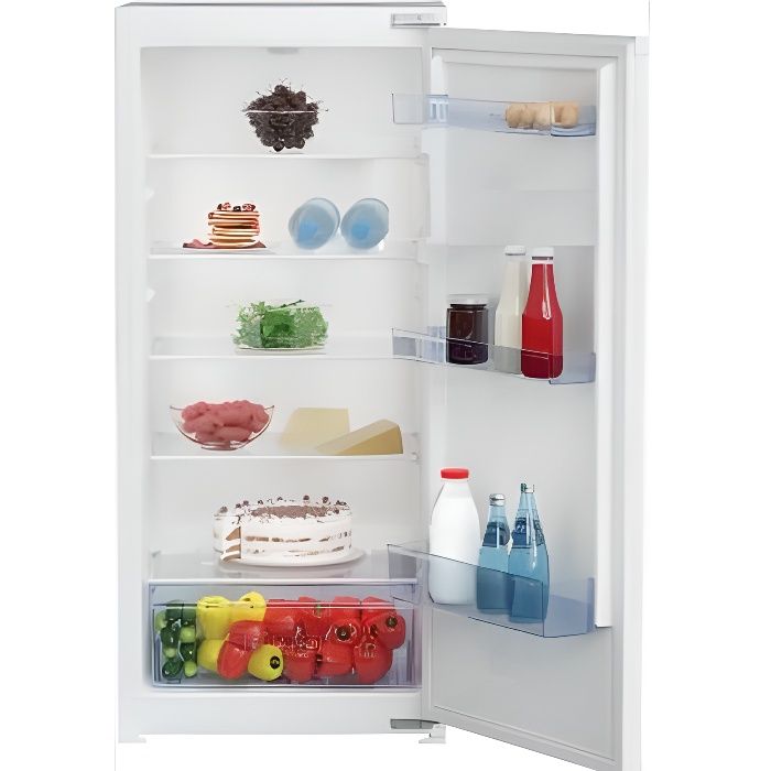 Réfrigérateur encastrable 1 porte BEKO BLSA210M3SN Blanc - Capacité 198L - Clayettes verre