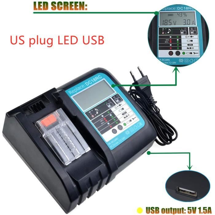 Chargeur Secteur Li-Ion 4 Broches Pour Récepteur Radiodétection PCXM (Noir)