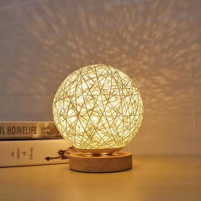 Lampe de chevet en bois Veilleuse à projection d'étoile romantique
