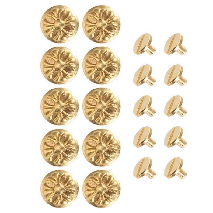 30 Sets Rivets Champignon 12 Mm Bronze – Goujons à Vis Pour Cuir, Sacs, Ceintures & Artisanat