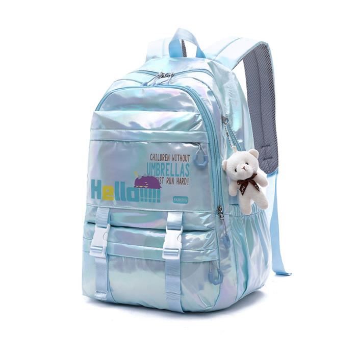 Sac à Dos École Bleu Nébuleuse Galaxie - Grand Compartiment Ordinateur - Léger Et Ergonomique - Pour Enfants, Ados, École Primaire