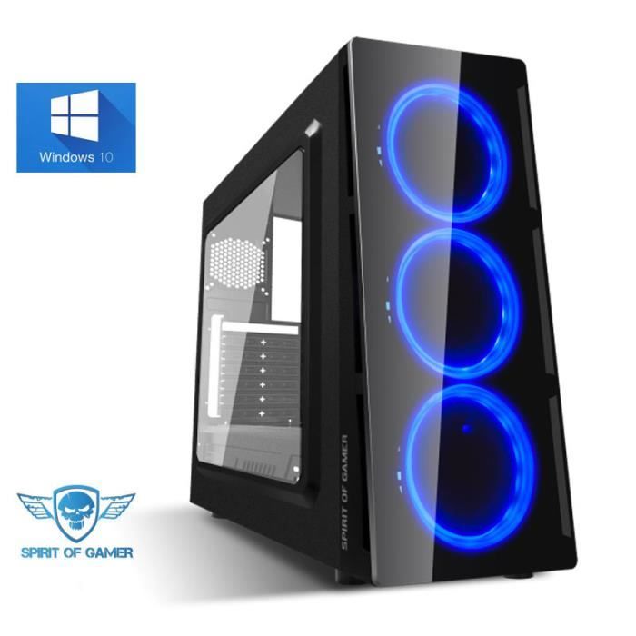 Achat Ordinateur de bureau Ordinateur Pc Gamer Deathmatch Blue AMD Ryzen 5 2400G - Mémoire 8Go DDr4 DDr4 - Disque dur SSd 120 + 1To - Windows 10 pas cher
