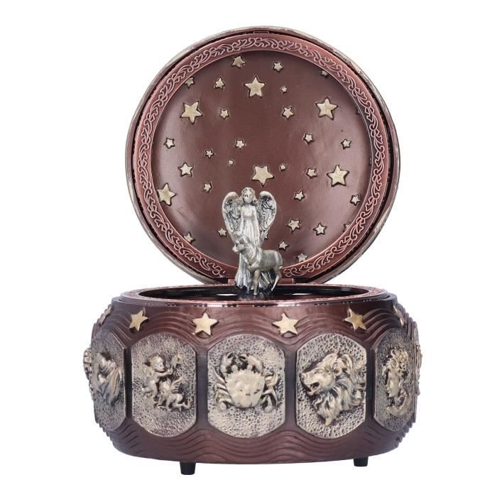 Bo?�te ?� musique - DILWE - M?�lodie des 12 constellations - Taureau en bronze - Ville dans le ciel 