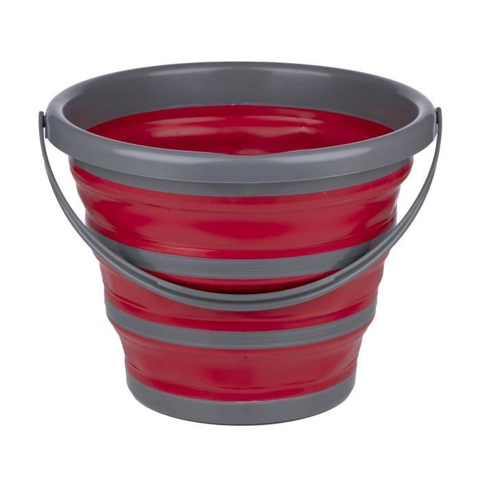 Dirt Devil Seau Pliable - 10 Litres - 32 X 255/55 CM - Gain De Place - Parfait Pour Le Nettoyage Et Le Camping - Rouge