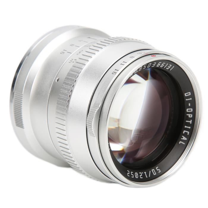 Adaptateur Objectif Monture C Vers Micro 4/3 MFT - 55 Mm Noir Métal