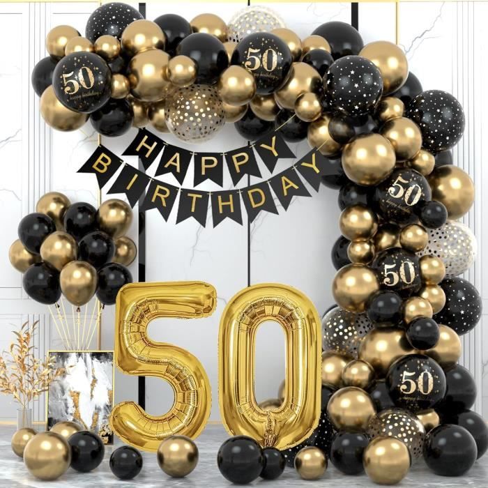 Gold-Glitzer-Banner 'Que Ta Quarantaine Repose En Paix' – 50. Geburtstag Deko, Party-Spruch