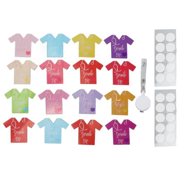 Porte-badges Rétractables - Lot De 2 - Transparent 10x6.5cm - Cordon 68.5cm