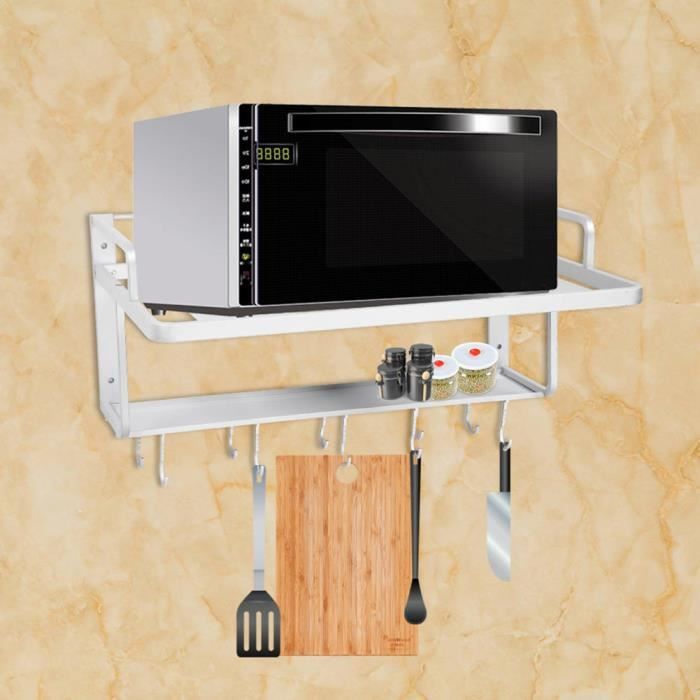 Support Mural Micro-ondes Pliable - Gain De Place Assuré Dans La Cuisine