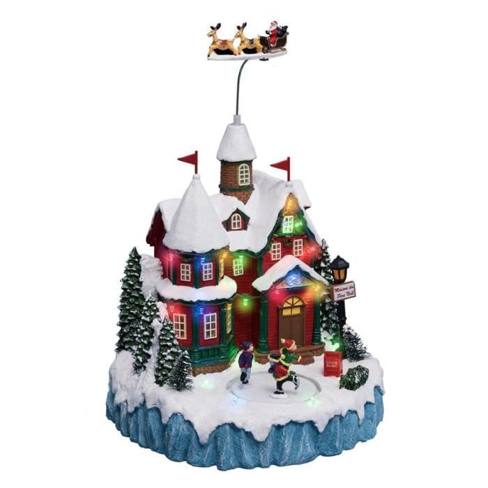 Village de No l Maison du P re No l 22 LED Cdiscount Maison