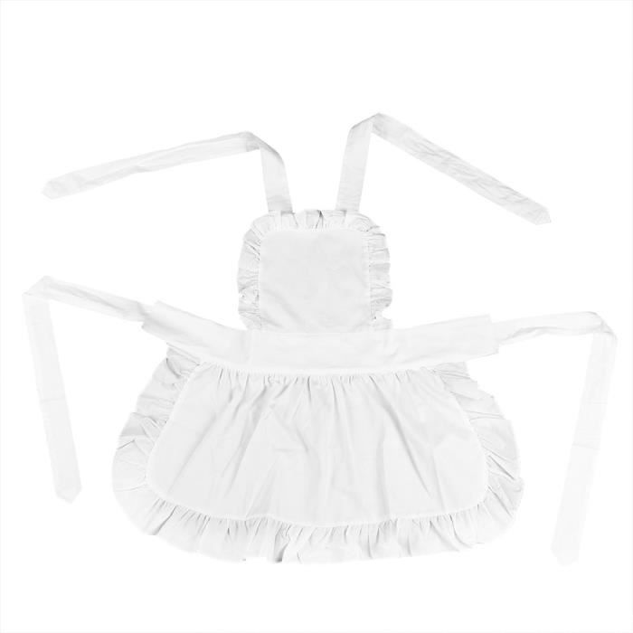 Tablier De Cuisine Femme Imperméable TPU Style Victorien - Noir Patchwork à Lacets - Taille Unique - Neuf Avec étiquettes