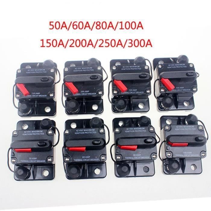Disjoncteur 300A 12V-48V Avec Réinitialisation Manuelle – Pour Système Audio Voiture, Bateau, Camion - 13