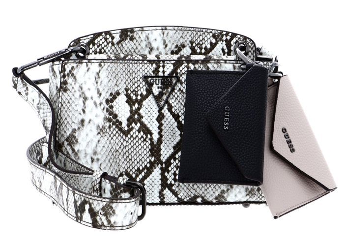 GUESS Kirby Mini Crossbody Python [106374] Blanc, Gris Cdiscount