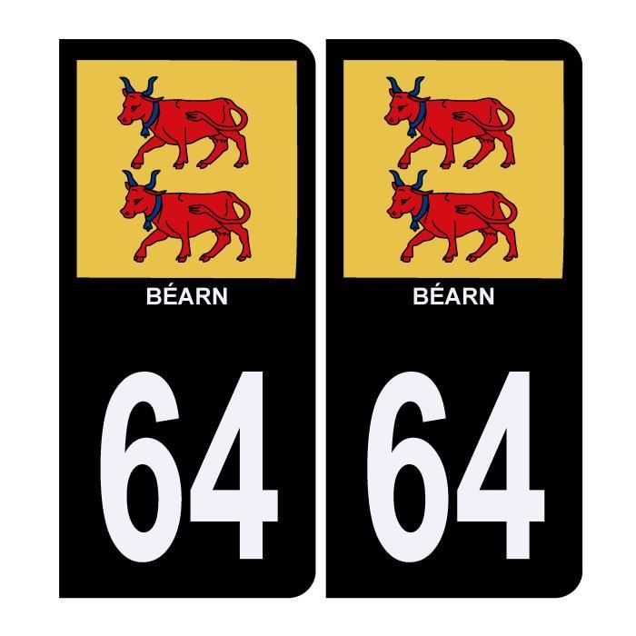 Autocollant Plaque Immatriculation 2A Corse + F Europe - Noir Angle Arrondi - Lot De 4 Stickers