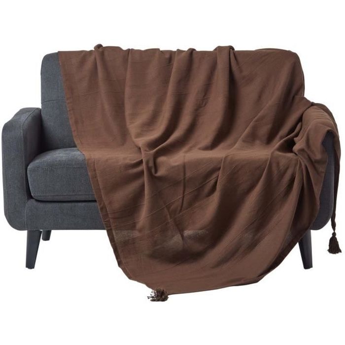 Jeté de lit ou de canapé Rajput Chocolat 255 x 360 cm Jeté de lit ou de canapé Rajput Chocolat 255 x 360 cm