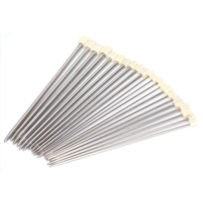 Lot De 20 Aiguilles à Crochet En Acier Inoxydable - Taille 2,0 Mm (US 4) - Pour Bricolage Et Couture - Uxcell