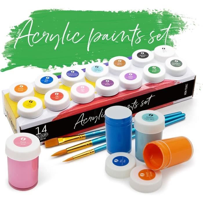 Peinture pour enfant avec les mains doigts 6 pots