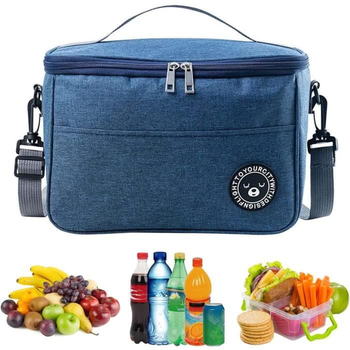 Sac Isotherme Repas 12L, Sac de pique-nique, Sac à Déjeuner Imperméable, Sac  à Lunch pour enfants adultes École Bureau - bleu - Cdiscount Maison