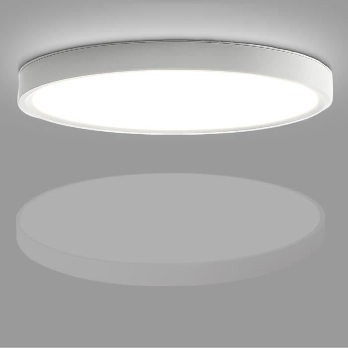 Plafonnier LED Kimjo - Ø 23cm * H 2.1cm - Rond - 24W 6500K Blanc