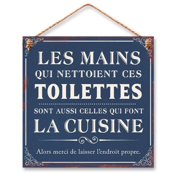 Plaque Décorative Murale 'Les Mains Qui Nettoient' - Dimensions 15x21 Cm - Marque Antic Line