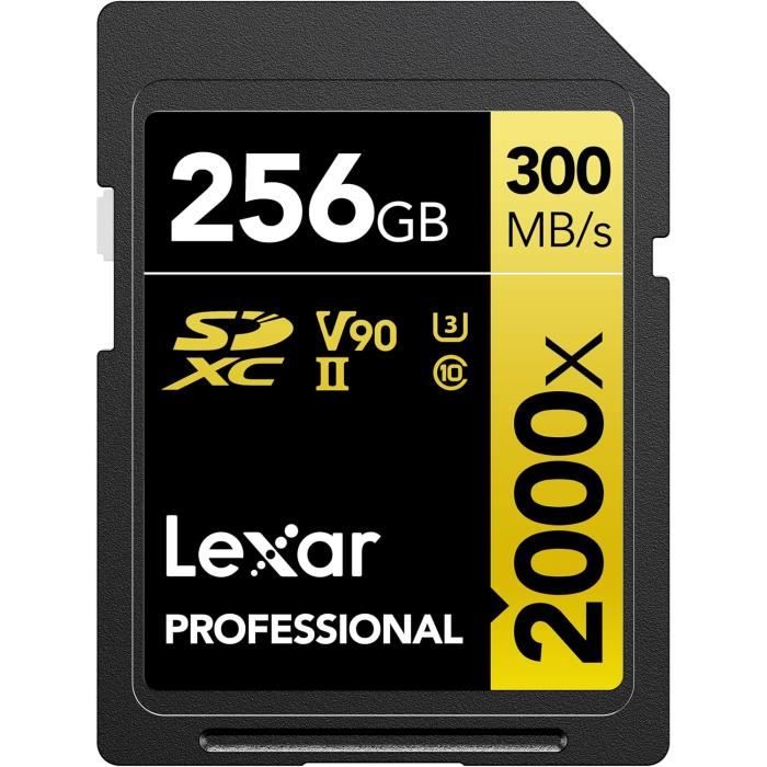 Lexar Carte UHS II Professional SDXC sans Lecteur Jusqu`à 300 Mo/ en Lecture LSD2000064G BNNAG