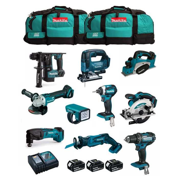 MAKITA Kit MPK1810233A DDF482 + DTD154 + DHR171 + DGA504 + DTM50 + DSS610 + DJV182 + DJR185 + DKP180 + DML186 + 3x3 0Ah + ...