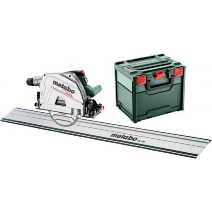 Metabo Set de scie circulaire plongeante sans fil KT 18 LTX 66 BL Set 691172840 avec rail de guidage FS 160 metaBOX 340