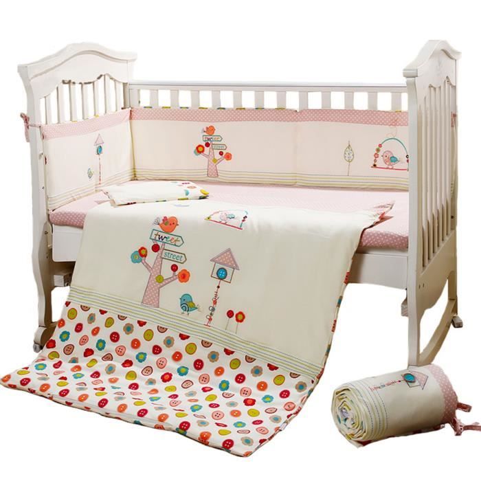 Parure De Lit Bebe 5 Pieces Fille Rose 1cm Et 140cm Rose Achat Vente Parure De Lit Bebe Prolongation Soldes Cdiscount
