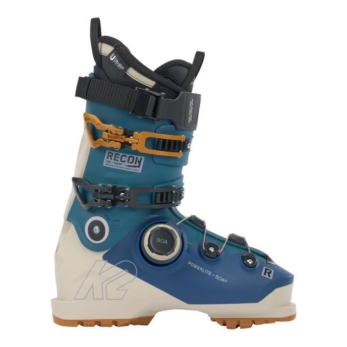 chaussures de ski k2 recon 120 boa bleu homme