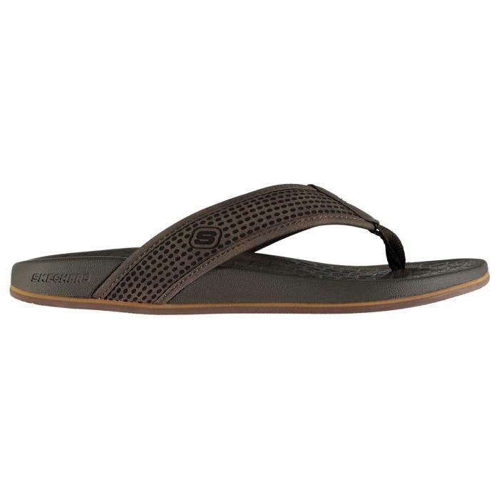 sandale skechers homme marron