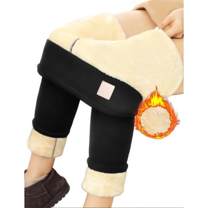 Legging Thermique Chaud pour Femme Doublé Polaire Pantalon Chaud