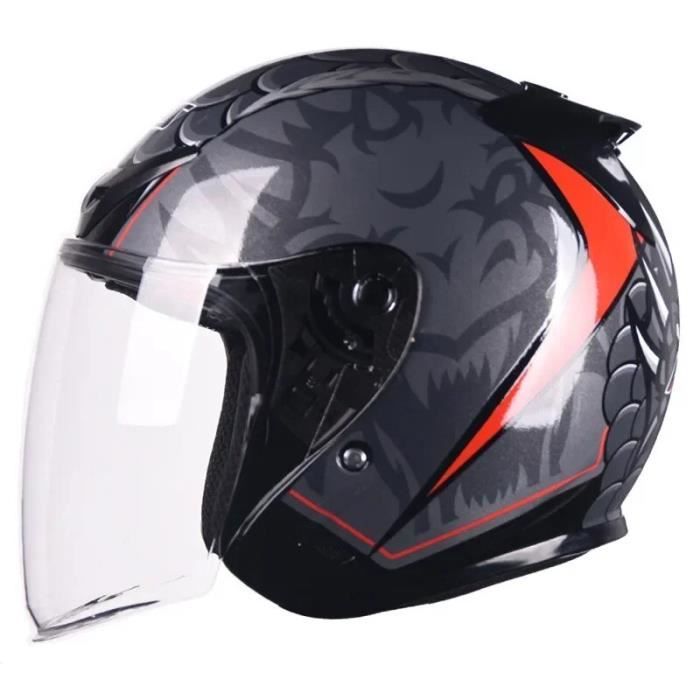 Demi-casque Moto Style Casquette De Baseball - Visage Ouvert, Homologué DOT, Idéal Scooter Et Rétro