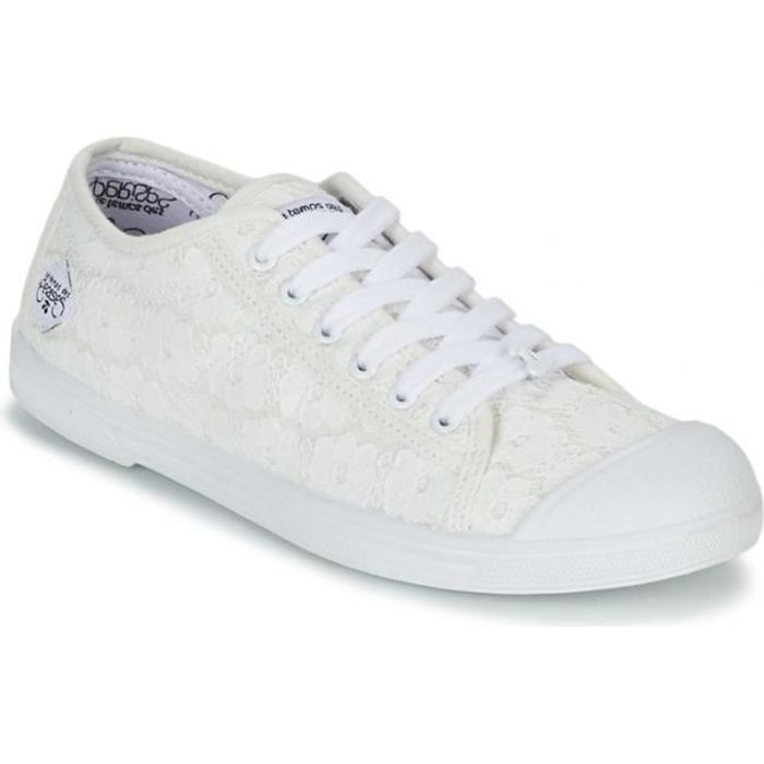 Baskets Le Temps des Cerises Basic 02 Femme Beige cru et