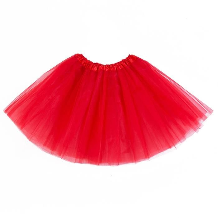Jupe Femmes Vintage Tulle Rouge Costume de fete Blanc Cdiscount Pret a Porter