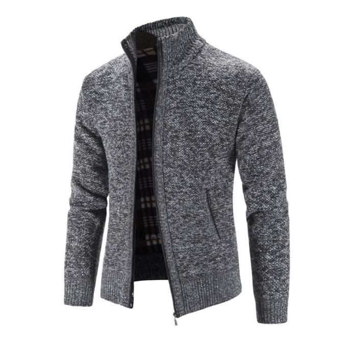 Cardigan En Cachemire Et Laine Pour Homme – Col V, Sobre, Pour Printemps/automne, Coupe Décontractée