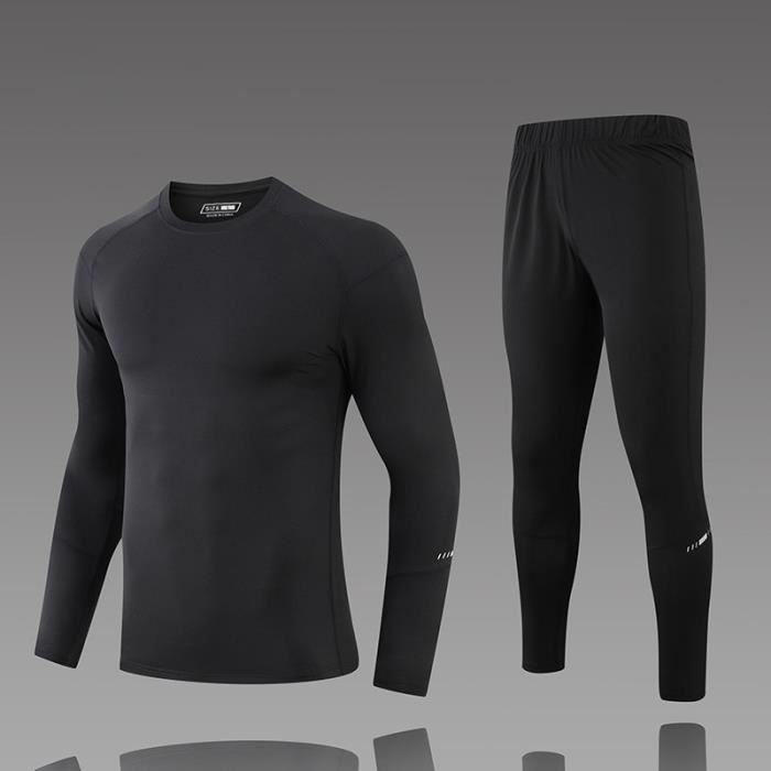 Kelandoom Hommes Ensemble De Compression,Legging Collant Ensemble De 3 Pièces Survetement Homme Jogging Homme Slim Chemises De Plage pour Hommes T-Shirt Manches Longues De Running Fitness pour Homme